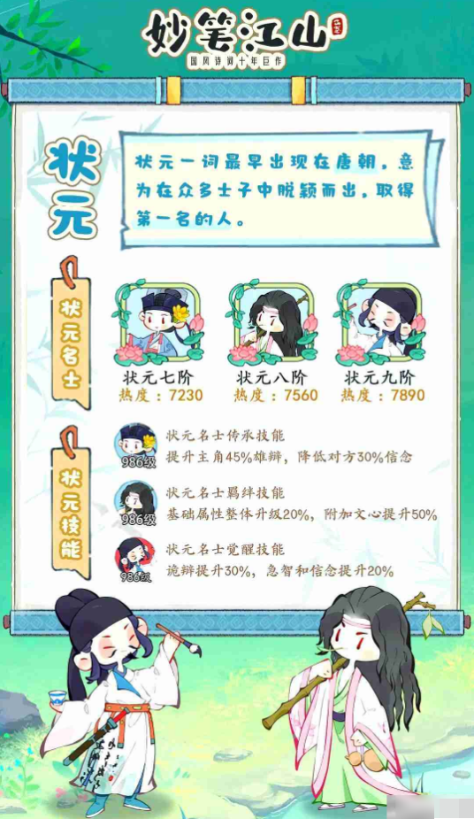 妙笔江山名士品级图文详解
